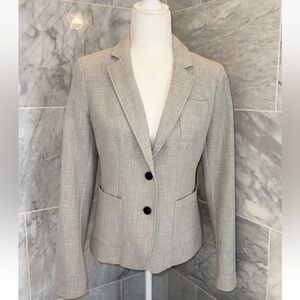 Banana Republic Jacket Blazer Womens Size 4 -2 Button Gray Textured